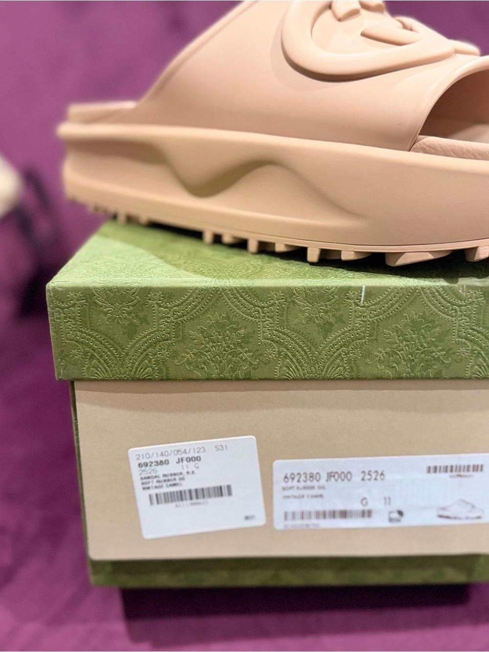 Men’s Gucci Logo Platform Slide Sandals - Picture 2 of 8